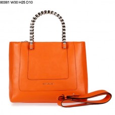 Bvlgari nieuwe handtas Serpenti Ferrari leren tas oranje 80381 Bvlgari nieuwe handtas Serpenti Ferrari leren tas oranje 80381
