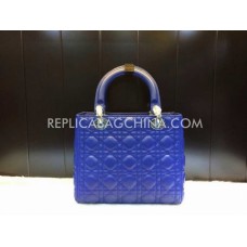 Replica Dior Lady Default Tote tas in blauw Replica Dior Lady Default Tote tas in blauw
