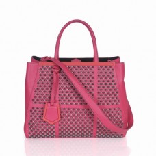 Fendi 2Jours Peach Ferrari Leather Clinch Bolt Bag Fendi 2Jours Peach Ferrari Leather Clinch Bolt Bag