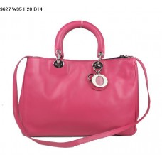 Dior Diorissimo tas, perzikkleurig nappaleer (zilverkleurige hardware) 9627 Dior Diorissimo tas, perzikkleurig nappaleer (zilverkleurige hardware) 9627