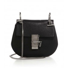 Chloe Drew Mini leren crossbodytas zwart Chloe Drew Mini leren crossbodytas zwart