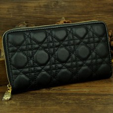 Lady Dior Escapade Portemonnee Schapenvacht Leer D0082 Zwart Lady Dior Escapade Portemonnee Schapenvacht Leer D0082 Zwart