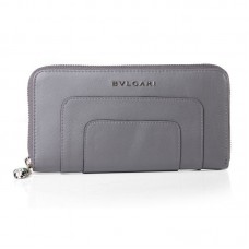 Bvlgari Serpenti Original leren portemonnee met rits, kaki, 201301 Bvlgari Serpenti Original leren portemonnee met rits, kaki, 201301