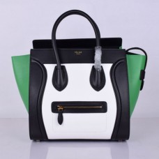 Celine Large Luggage Tote Black White Green Bags Celine Large Luggage Tote Black White Green Bags