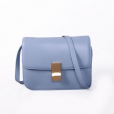Celine Classic Box Calfskin Flap Bag Ice Blue Celine Classic Box Calfskin Flap Bag Ice Blue