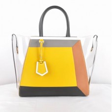 Fendi 2Jours gele transparante PVC-tas Fendi 2Jours gele transparante PVC-tas