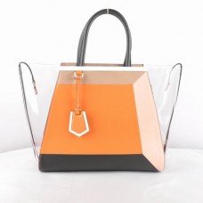 Fendi 2Jours Oranje Transparante PVC Tas Fendi 2Jours Oranje Transparante PVC Tas