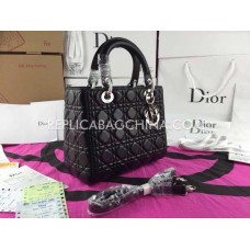 Replica Dior Lady Tote leren zwarte tas Replica Dior Lady Tote leren zwarte tas