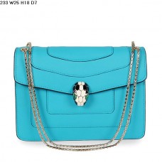 Bvlgari Serpenti GM tas van kalfsleer in marineblauw Bvlgari Serpenti GM tas van kalfsleer in marineblauw