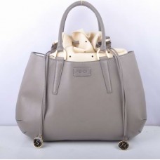 Fendi B Fab grote handtas van grijs hertenleer Fendi B Fab grote handtas van grijs hertenleer