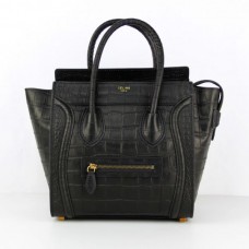 Celine Medium Luggage Tote in zwart krokodillenleer Celine Medium Luggage Tote in zwart krokodillenleer
