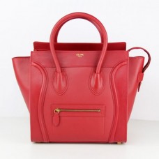 Celine Large Luggage Tote Rode Lederen Tassen Celine Large Luggage Tote Rode Lederen Tassen