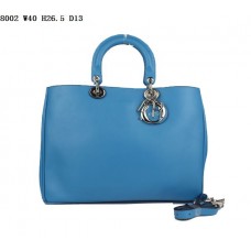 Dior Diorissimo Jumbo Tas Blauw Nappaleer (Zilveren Hardware) 8002 Dior Diorissimo Jumbo Tas Blauw Nappaleer (Zilveren Hardware) 8002