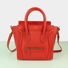 Celine Small Luggage Tote Rode leren tassen Celine Small Luggage Tote Rode leren tassen