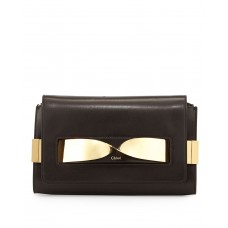 Chloe Elle Medium Chain Clutch Bag Zwart Chloe Elle Medium Chain Clutch Bag Zwart