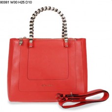 Nieuwe Bvlgari Hand Carry Serpenti Ferrari leren tas in watermeloenrood 80381