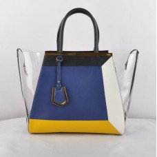 Fendi 2Jours Blauwe Transparante PVC Tas Fendi 2Jours Blauwe Transparante PVC Tas