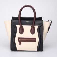 Celine Large Luggage Tote Zwart Wit Wijntas Celine Large Luggage Tote Zwart Wit Wijntas