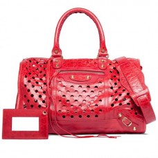 Balenciaga Maxi Twiggy M Polka Dots Rood Balenciaga Maxi Twiggy M Polka Dots Rood
