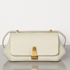 Bottega Veneta Small BV Angle Bag in White Palmellato Bottega Veneta Small BV Angle Bag in White Palmellato