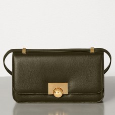Bottega Veneta BV Classic tas in kaki leer Bottega Veneta BV Classic tas in kaki leer