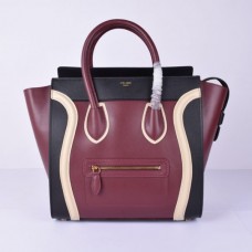 Celine Large Luggage Tote Black Wine White Bag Celine Large Luggage Tote Black Wine White Bag