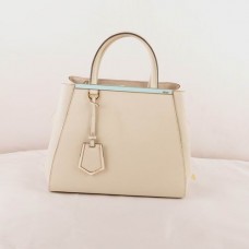 Fendi 2jours Beige Cross Veins Leren Kleine Tas Fendi 2jours Beige Cross Veins Leren Kleine Tas