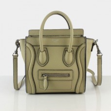 Celine Small Luggage Tote Beige Gray Leather Bag Celine Small Luggage Tote Beige Gray Leather Bag