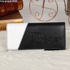 Christian Dior Multicolor Zwart/Wit Flap Portemonnee 119 Christian Dior Multicolor Zwart/Wit Flap Portemonnee 119