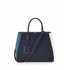 Fendi 2Jours Colorblock leren totebag in diverse kleuren Fendi 2Jours Colorblock leren totebag in diverse kleuren