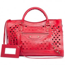 Balenciaga City Polka Dots Rood Balenciaga City Polka Dots Rood