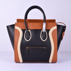 Celine Large Luggage Tote Black Brown White Bags Celine Large Luggage Tote Black Brown White Bags