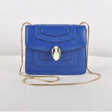 Bvlgari Serpenti Original leren schoudertas blauw 604 Bvlgari Serpenti Original leren schoudertas blauw 604