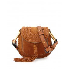 Chloe Hudson Mini Suede Schoudertas Caramel Chloe Hudson Mini Suede Schoudertas Caramel