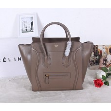 Celine Large Luggage Tote tas in donkergrijs Celine Large Luggage Tote tas in donkergrijs