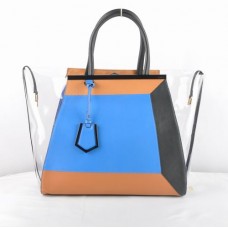 Fendi 2Jours Blauwe Transparante PVC Tas Fendi 2Jours Blauwe Transparante PVC Tas