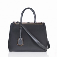 Fendi 2Jours zwarte canvas handtas Fendi 2Jours zwarte canvas handtas