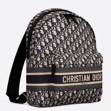 Dior Diortravel rugzak in blauw schuin technisch canvas Dior Diortravel rugzak in blauw schuin technisch canvas
