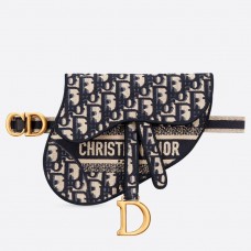 Dior Saddle Pouch heuptasje in blauw schuin canvas Dior Saddle Pouch heuptasje in blauw schuin canvas
