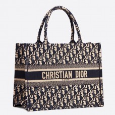 Dior Small Book Tote Bag in Blue Oblique Canvas Dior Small Book Tote Bag in Blue Oblique Canvas