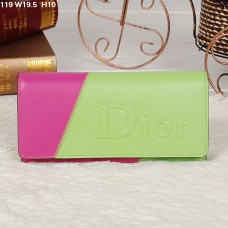 Christian Dior Multicolor Lime/Peach Flap Wallet 119 Christian Dior Multicolor Lime/Peach Flap Wallet 119