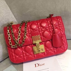 Dior Dioraddict Flap Bag in rood lamsleer Dior Dioraddict Flap Bag in rood lamsleer