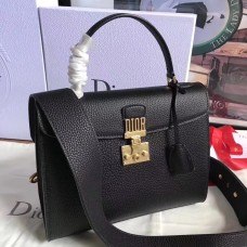 Dior DiorAddict Tote Bag in zwart generfd leer Dior DiorAddict Tote Bag in zwart generfd leer