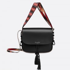 Dior Diorodeo Flap Bag in zwart kalfsleer Dior Diorodeo Flap Bag in zwart kalfsleer