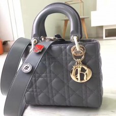Dior My Lady Dior tas in grijs lamsleer Dior My Lady Dior tas in grijs lamsleer