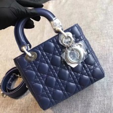 Dior My Lady Dior tas in saffierblauw lamsleer Dior My Lady Dior tas in saffierblauw lamsleer
