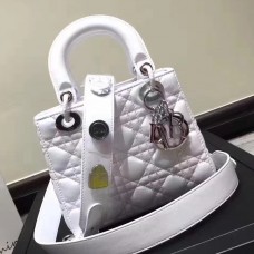 Dior My Lady Dior tas in wit lamsleer Dior My Lady Dior tas in wit lamsleer