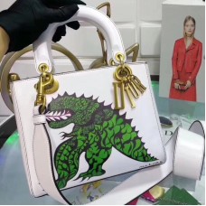 Dior Medium Lady Dior tas in Niki De Saint Phalle print hagedissenleer Dior Medium Lady Dior tas in Niki De Saint Phalle print hagedissenleer