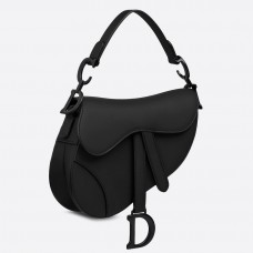 Dior Mini Saddle Bag in zwart ultramat leer Dior Mini Saddle Bag in zwart ultramat leer
