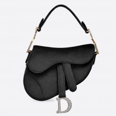 Dior Mini Saddle Bag in zwart fluweel Dior Mini Saddle Bag in zwart fluweel